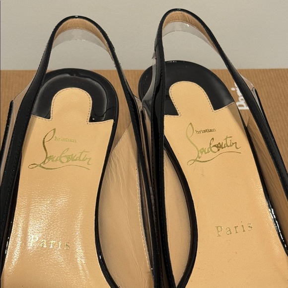 AUTHENTIC Christian Louboutin -Black Slingback Heels - Picture 8 of 13
